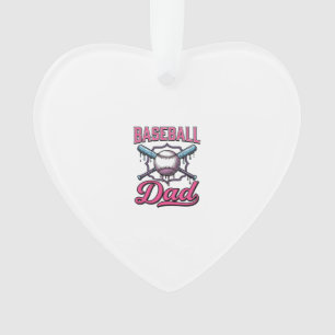 Baseball Dad Vintage Engraving T-Shirt Design (2)_ Ornament