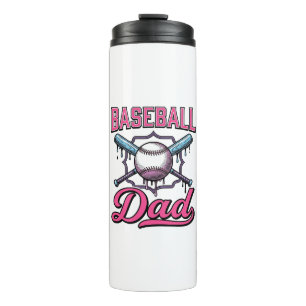 Baseball Dad Vintage Engraving T-Shirt Design (2)_ Thermal Tumbler