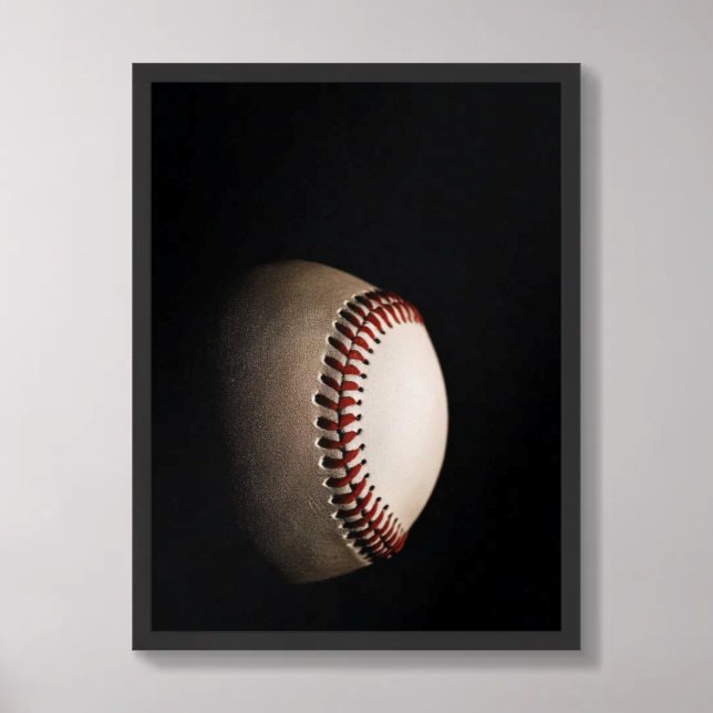 Baseball Dark Textured Minimalist Poster (Creator Uploaded)