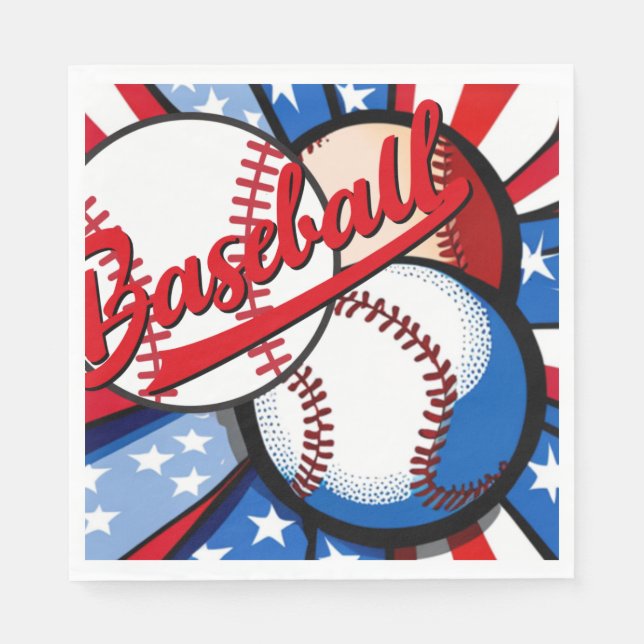 Baseball Days Napkin (Front)