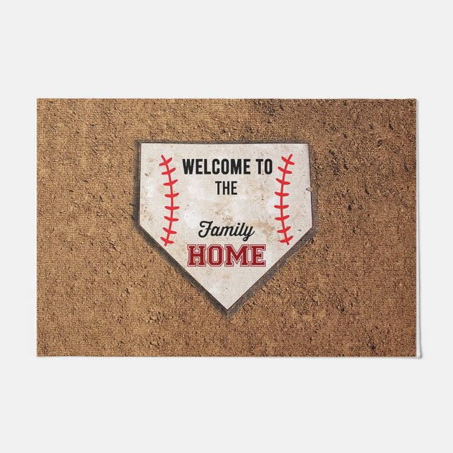  Baseball Decor / Welcome Mat / Baseball Mum (Front)