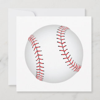 Baseball Design Baseball with Custom BG Colour Holiday Card