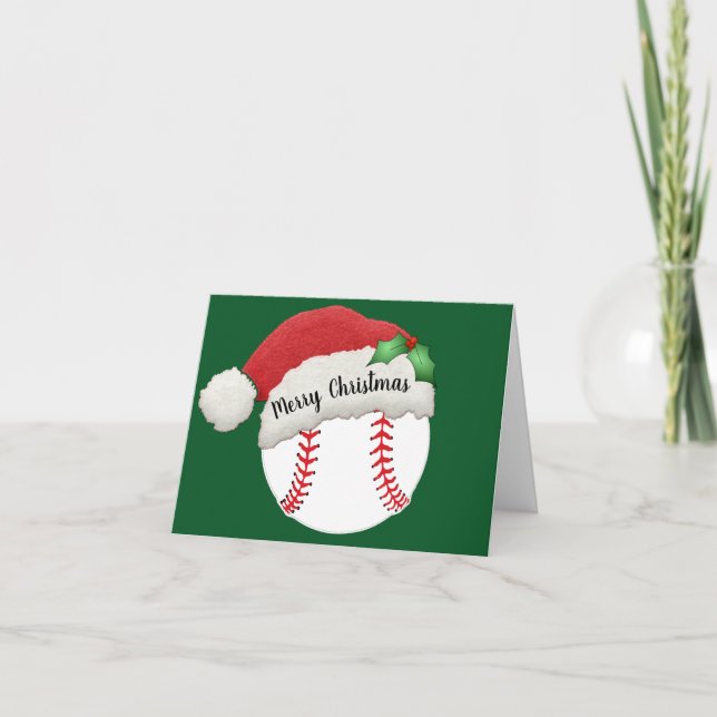 Baseball Design Christmas Card (Front)