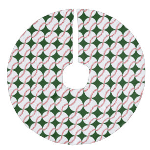 Baseball Design Christmas Tree Skirt