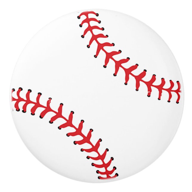 Baseball Design Drawer Pull, Cabinet Knob (Front)