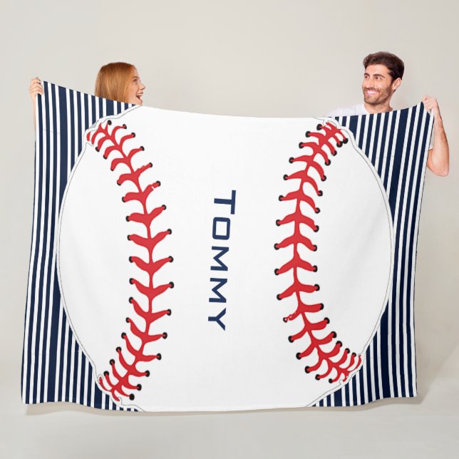 Baseball Design Fleece Blanket (In Situ)
