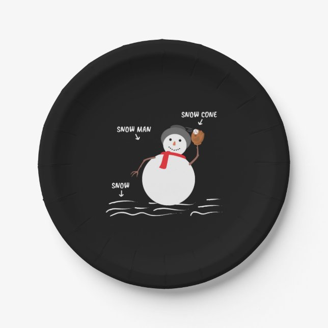 Baseball Design for Base Ball Lovers Paper Plate (Front)