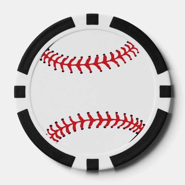 Baseball Design Poker Chips (Front)