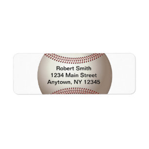 Baseball Design Return Address Labels