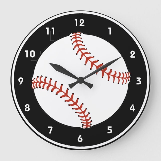 Baseball Design Wall Clock (Front)