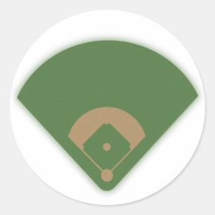Baseball Diamond: Classic Round Sticker