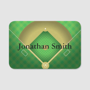 Baseball Diamond Design Name Tag