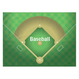 Baseball Diamond Design Tablecloth