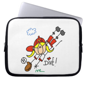 Baseball Dive Girls Softball T-shirts and Gifts Laptop Sleeve