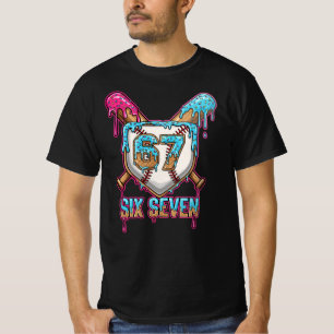 Baseball Drip 67 Meme — Player 6-7 / Six Seven  T-Shirt