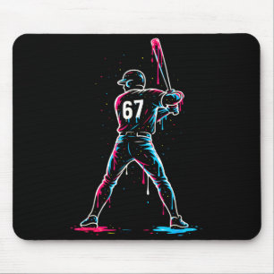 Baseball Drip 6 7 Number 67 Six Seven Meme Mens Bo Mouse Pad