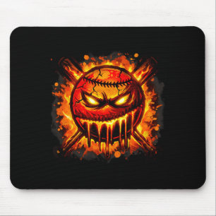 Baseball Drip Angry Lava Slime Ball Graphic  Mouse Pad