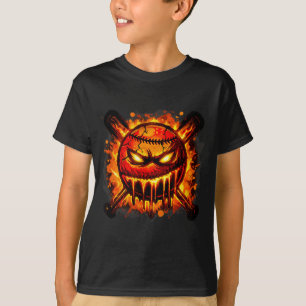 Baseball Drip Angry Lava Slime Ball Graphic T-Shirt