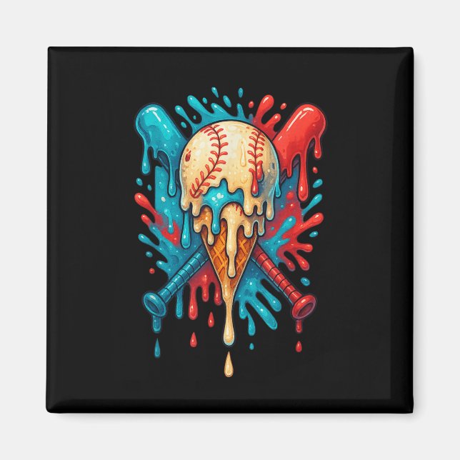 Baseball Drip Baseball Lifestyle 101 Youth Boys Ic Magnet (Front)