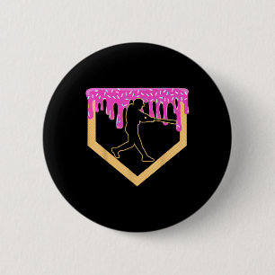Baseball Drip Boy Home Plate Ice Cream Youth Baseb 6 Cm Round Badge