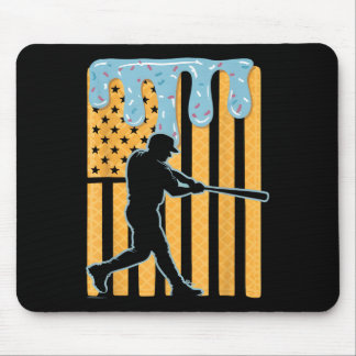 Baseball Drip Boys Dripping Ice Cream Baseball Ame Mouse Pad