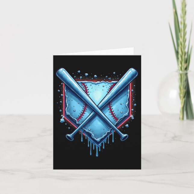 Baseball Drip Boys Home Plate Ice Respect The Drip Card (Front)