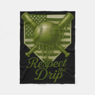 Baseball Drip Boys Ice Cream Camo Usa 4th Of July  Fleece Blanket