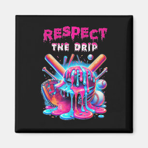 Baseball Drip Boys Ice Cream Drip Youth Respect Th Magnet