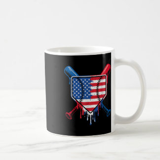 Baseball Drip Boys Ice Cream Patriotic American Fl Coffee Mug