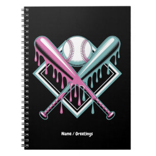 Baseball Drip For Boys Ice Cream Bat – Cool Youth Notebook