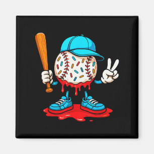 Baseball Drip For Boys Ice Cream Drip Baseball Magnet
