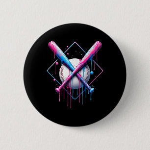 Baseball Drip For Boys Ice Cream Drip Youth Boys B 6 Cm Round Badge