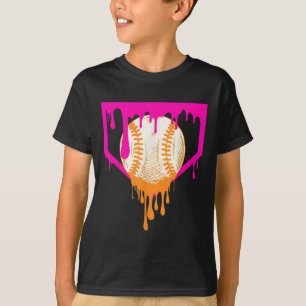 Baseball Drip For Boys Ice Cream Drip Youth Boys B T-Shirt