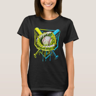 Baseball Drip For Boys Ice Cream Drip Youth Boys B T-Shirt
