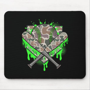 Baseball Drip For Boys Ice Cream Dripping Boys Bas Mouse Pad