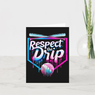 Baseball Drip For Boys Men Ice Cream Drip Respect Card