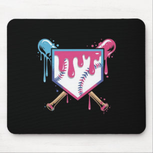 Baseball Drip For Men Women Ice Cream Drip Boys Ba Mouse Pad
