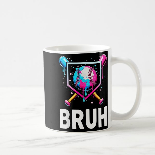 Baseball Drip Funny Bruh Ice Cream Dripng Matching Coffee Mug (Right)