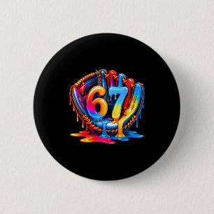 Baseball Drip Ice Cream 67 Baseball Lifestyle 101  6 Cm Round Badge