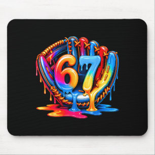 Baseball Drip Ice Cream 67 Baseball Lifestyle 101  Mouse Pad