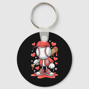 Baseball Drip Ice Cream Apparel Youth Boy Valentin Key Ring