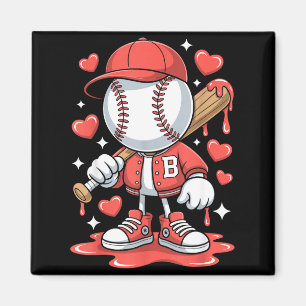 Baseball Drip Ice Cream Apparel Youth Boy Valentin Magnet