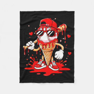 Baseball Drip Ice Cream Apparel Youth Boys Valenti Fleece Blanket
