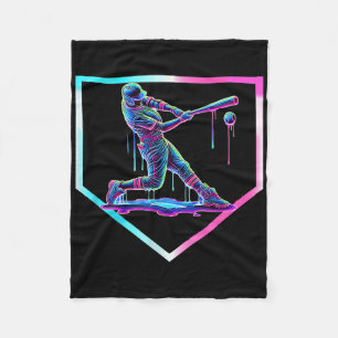 Baseball Drip Ice Cream Baseball Home Plate Boys B Fleece Blanket