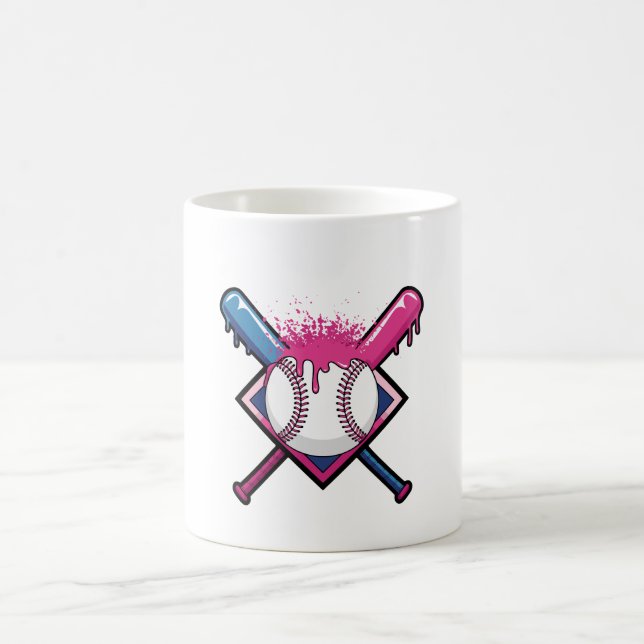Baseball Drip Ice Cream Baseball Lover Coffee Mug (Center)