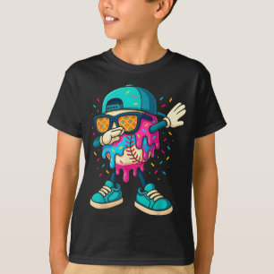 Baseball Drip Ice Cream Boys Dabbing Youth T-Shirt