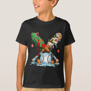 Baseball Drip Ice Cream Men Boys Christmas Basebal T-Shirt