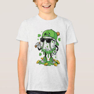 Baseball Drip Ice Cream St Patricks Day Tri-Blend Shirt
