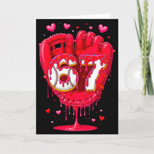 Baseball Drip Ice Cream Valentine Youth Boys Girls Card
