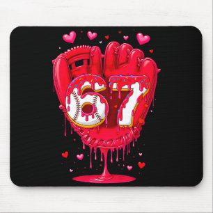 Baseball Drip Ice Cream Valentine Youth Boys Girls Mouse Pad